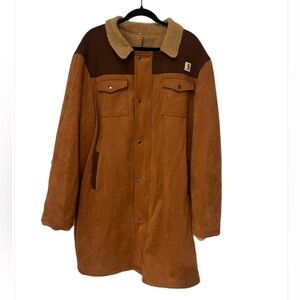 EUC Vintage Carhartt Women’s Brown Suede Sherpa Lined Barn Coat- 3XL